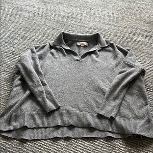 LOFT Gray V-Neck Women's Sweater